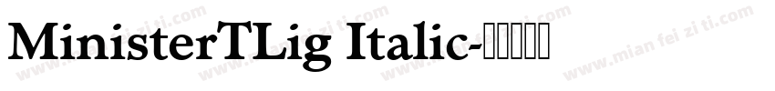 MinisterTLig Italic字体转换